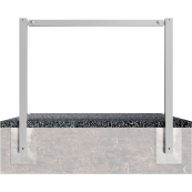 Stationary access barriers | for bolting on site | with top bar | hot-dip galvanized | total width: 2500 mm